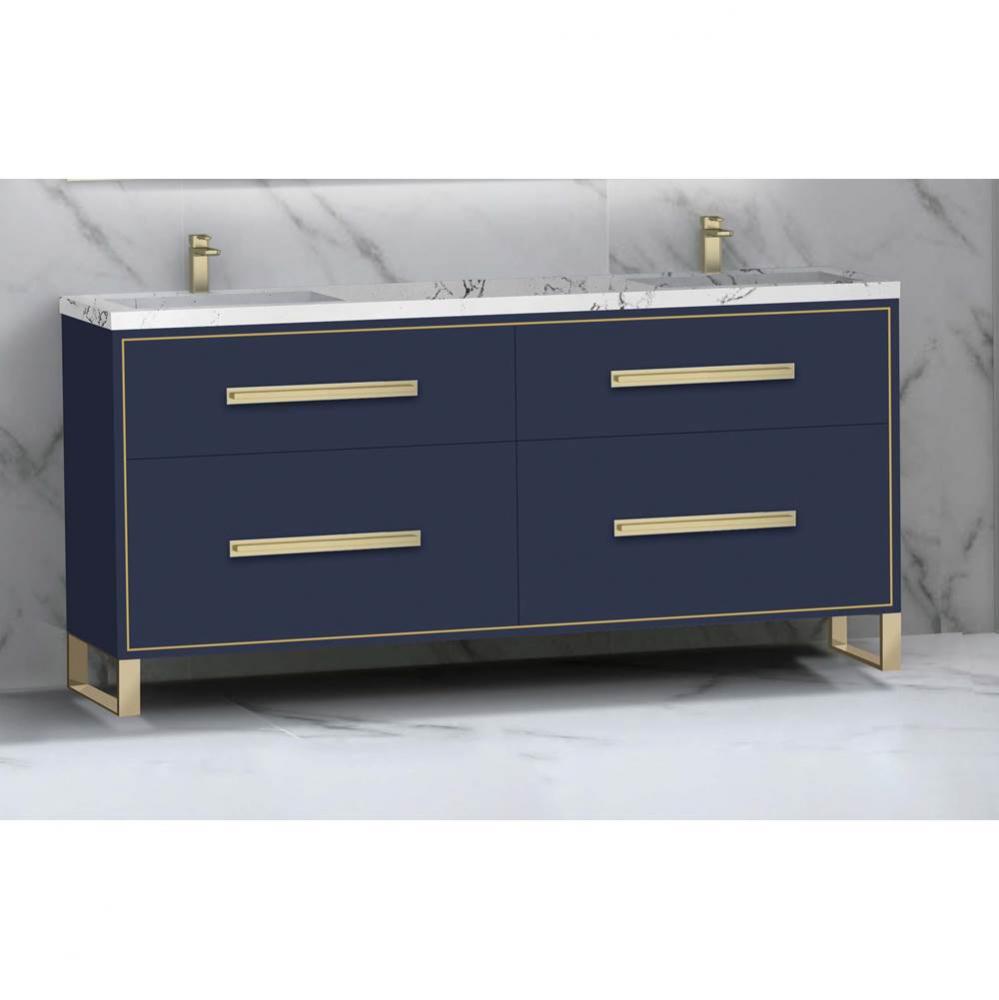 Madeli Pinnacle 72'' Free standing Vanity Cabinet in Sapphire/HW: Brushed Nickel(BN)