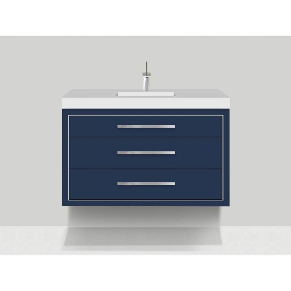 Madeli Villa 48C'' Wall hung  Vanity Cabinet in Sapphire/HW: Polished Nickel(PN)