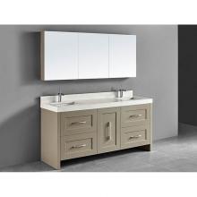 Madeli B700-72D-001-CM-PC - Madeli Retro 72D'' Free Standing Vanity Cashmere/HW: Polished Chrome(PC)