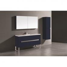 Madeli B400-60C-001-LS-SA-PC - Madeli Soho 60C'' Free standing Vanity Cabinet in Sapphire/HW: Polished Chrome(PC)