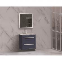 Madeli B450-24-002-SA-PC - Madeli Apogee 24'' Wall hung Vanity Cabinet in Sapphire/HW: Polished Chrome(PC)