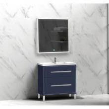 Madeli B460-30-001-LL-SA-SB - Madeli Pinnacle 30'' Free standing Vanity Cabinet in Sapphire/HW: Satin Brass(SB)