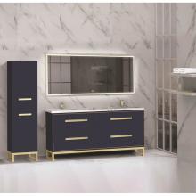 Madeli B460-72D-001-LC-SA-BN - Madeli Pinnacle 72'' Free standing Vanity Cabinet in Sapphire/HW: Brushed Nickel(BN)