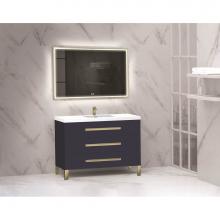 Madeli B830-48C-001-LL-SA-PN - Madeli Icon 48C'' Free standing Vanity Cabinet in Sapphire/HW: Polished Nickel(PN)