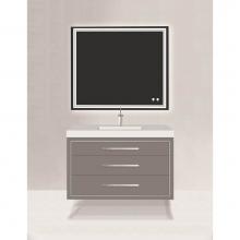 Madeli B850-48C-002-TG-BN - Madeli Villa 48C'' Wall hung  Vanity Cabinet in Studio Grey/HW: Brushed Nickel(BN)