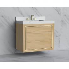 Madeli B855-36-002-NO-NP-BN - Madeli Renaissance 36'' Wall hung Vanity Cabinet in Natural Oak/HW: No Handles - Inlay B
