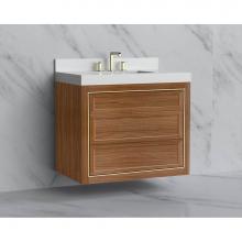 Madeli B855-36-002-NW-NP-SB - Madeli Renaissance 36'' Wall hung Vanity Cabinet in Natural Walnut/HW: No Handles - Inla