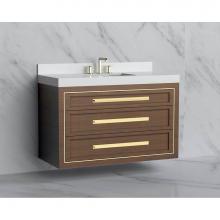 Madeli B855-48C-002-BR-HP-MB - Madeli Renaissance 48C'' Wall hung Vanity Cabinet in Brandy/HW: Handles Matte Black(MB)