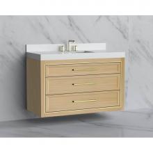 Madeli B855-48C-002-NO-HY-PN - Madeli Renaissance 48C'' Wall hung Vanity Cabinet in Natural Oak/HW: Handles Polished Ni