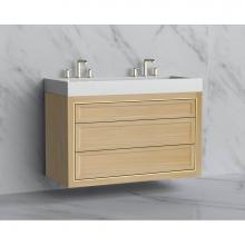 Madeli B855-48D-002-NO-NP-PN - Madeli Renaissance 48D'' Wall hung Vanity Cabinet in Natural Oak/HW: No Handles - Inlay