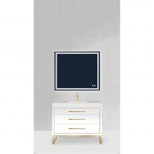 Madeli B860-48C-001-LS-MW-PN - Madeli Estate 48C'' Free Standing Matte White w/ S-Feet/HW: Polished Nickel(PN)