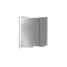 Madeli MC-PI3636L-SM-04-L24-PC - Madeli Pioneer Lighted Mirrored Cabinet, Surface Mount, 36'' x 36'' x 4-3/4&ap