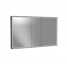 Madeli MC-PI6036D-SM-04-000-MB - Madeli Pioneer Lighted Mirrored Cabinet, Surface Mount, 60'' x 36'' x 4-3/4&ap