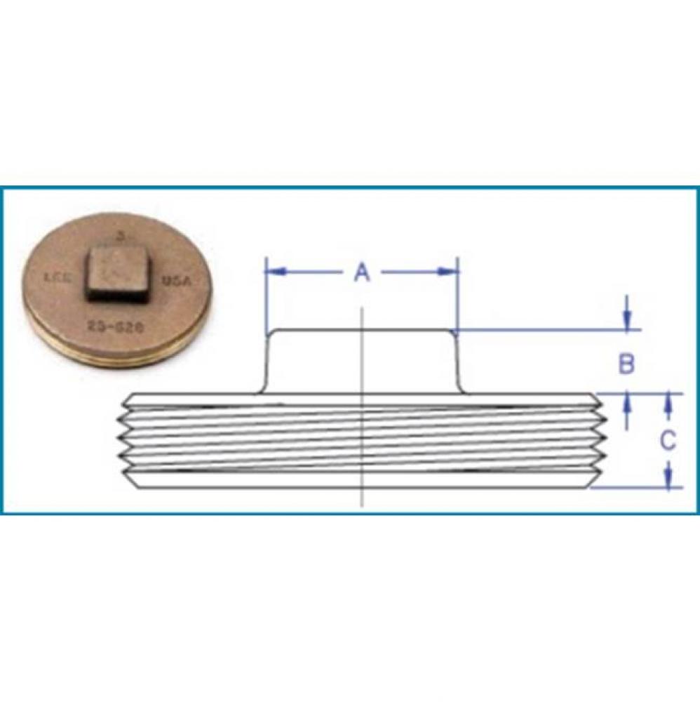 1-1/4'' Domestic Brass Southern  Co Plug