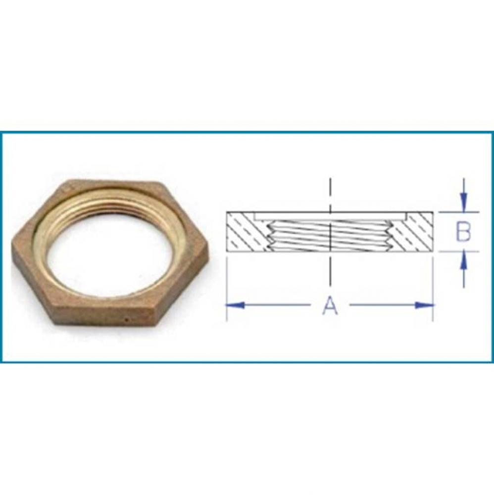 1/2'' Lead Free Domestic Brass Locknut