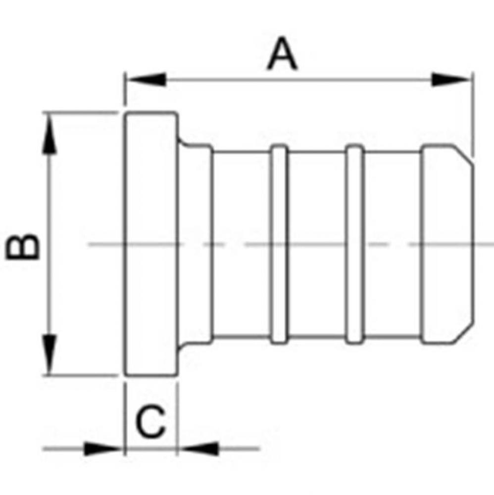 1/2'' PEX TEST PLUG POLY PEX