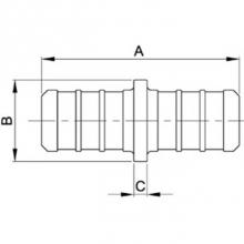 Matco Norca PPSUCP03 - 1/2'' PEX COUPLING POLY PEX