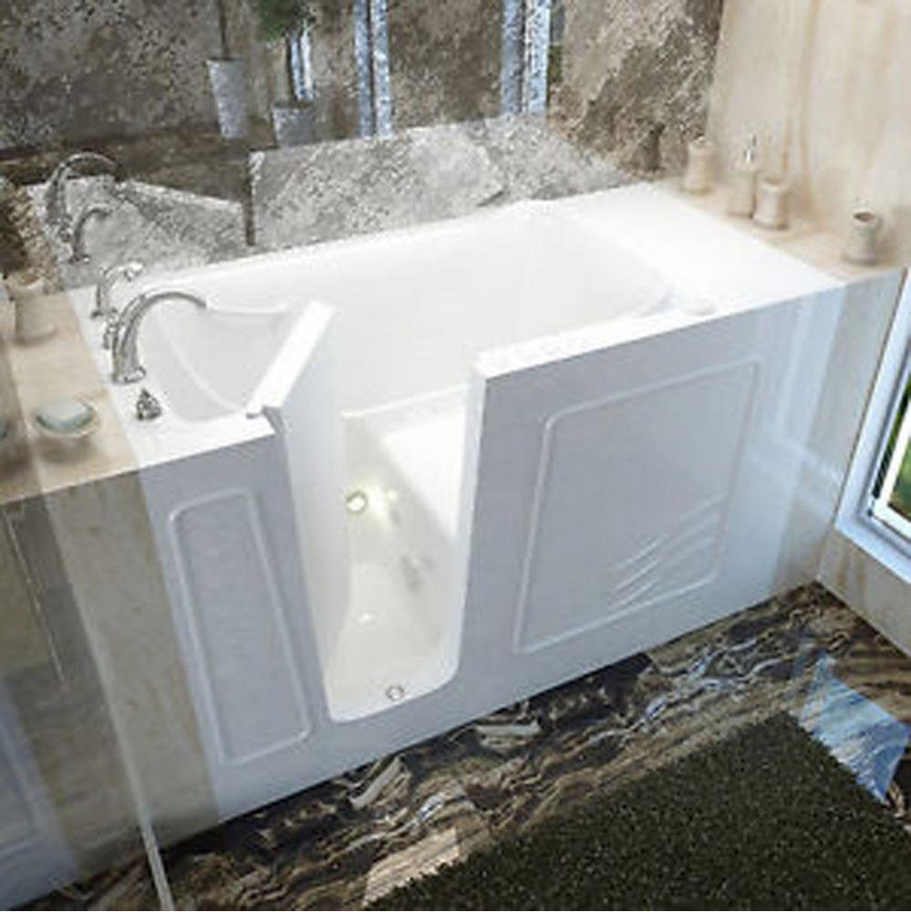 MediTub Walk-In 30 x 60 Right Drain White Whirlpool Jetted Walk-In Bathtub