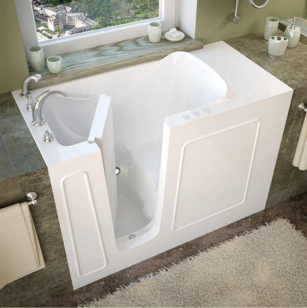 MediTub Walk-In 26 x 53 Left Drain White Soaking Walk-In Bathtub