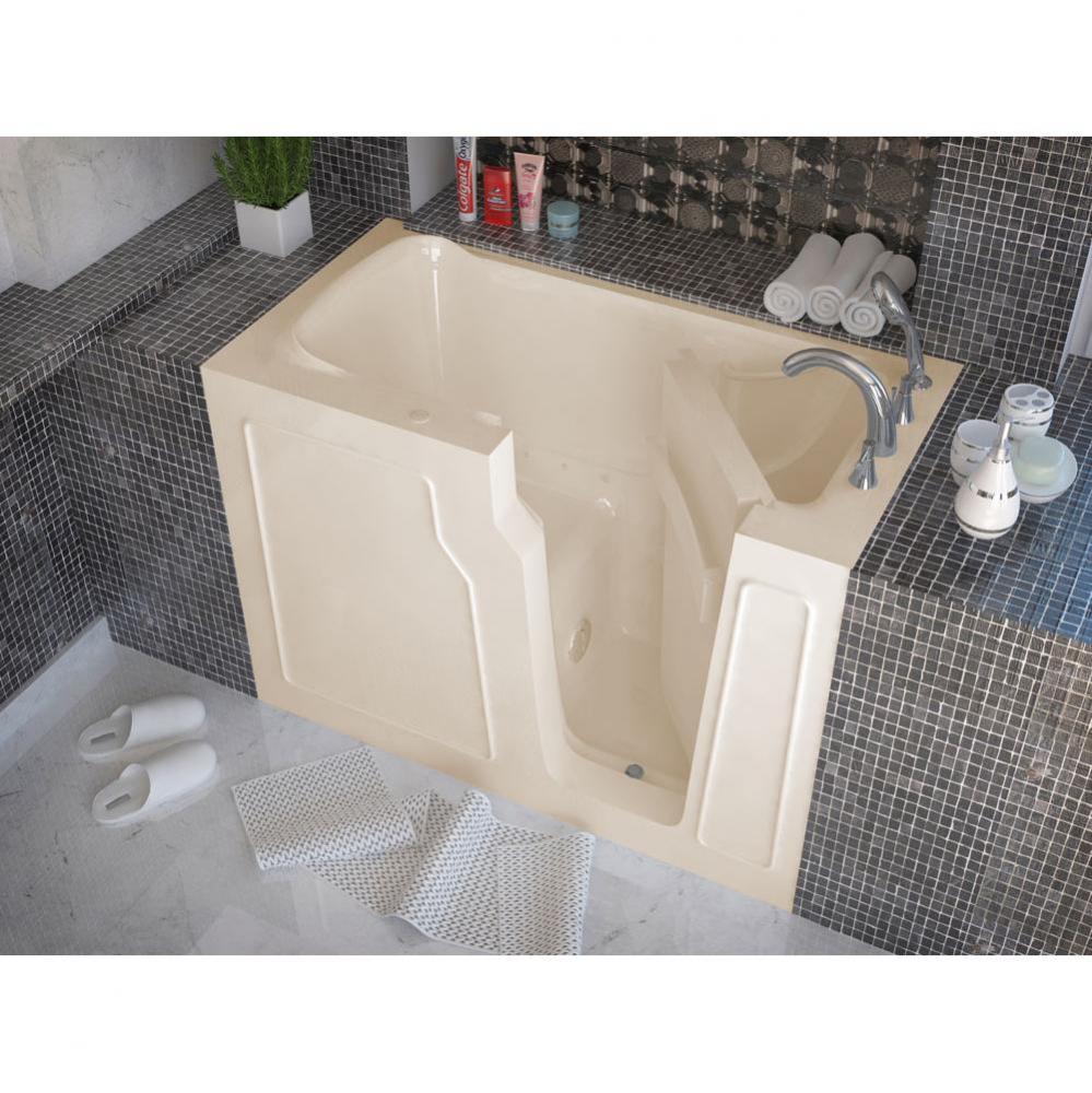 MediTub Walk-In 29 x 52 Right Drain Biscuit Air Jetted Walk-In Bathtub