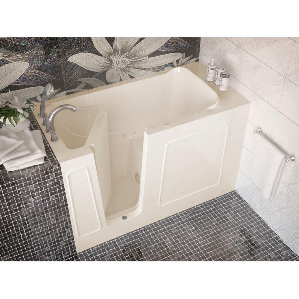 MediTub Walk-In 30 x 60 Left Drain Biscuit Air Jetted Walk-In Bathtub