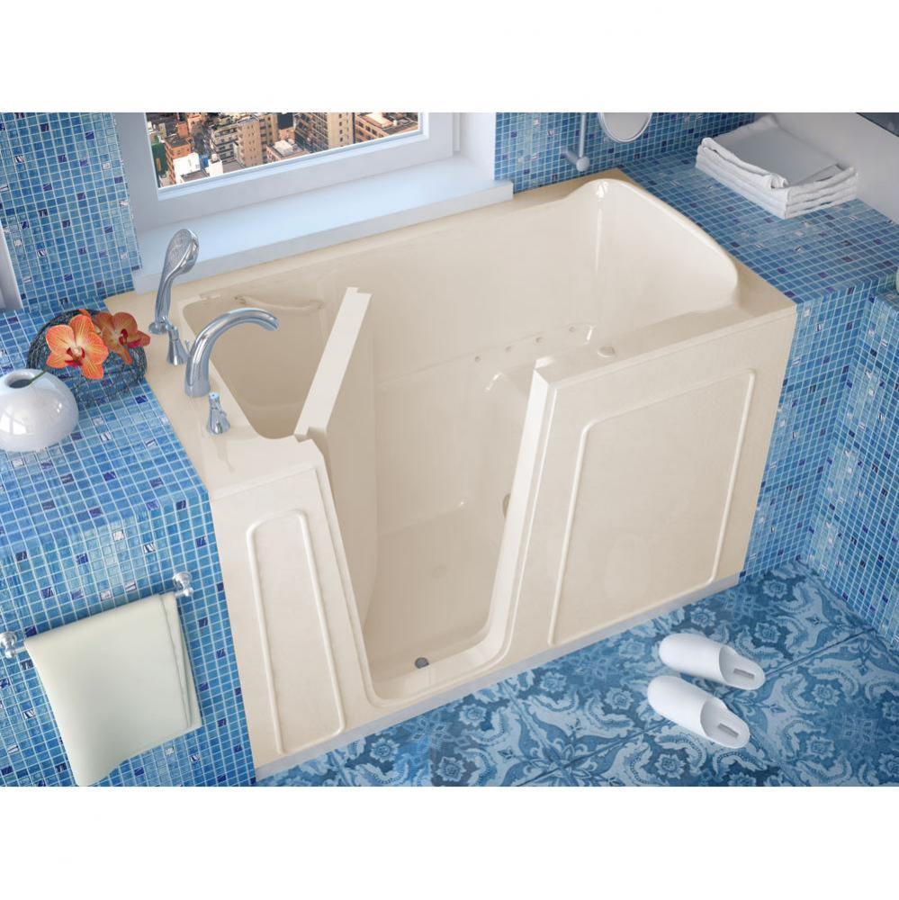 MediTub Walk-In 32 x 60 Left Drain Biscuit Air Jetted Walk-In Bathtub