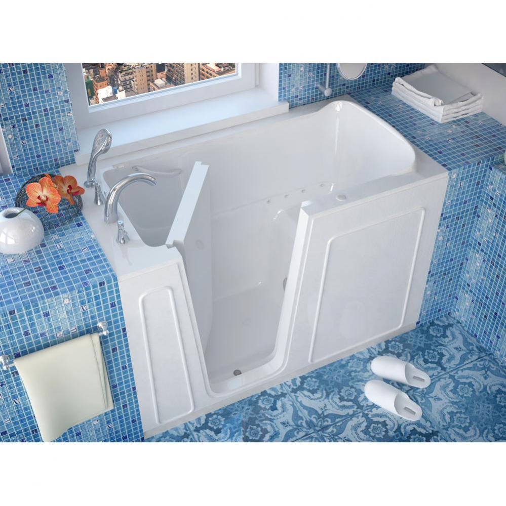 MediTub Walk-In 32 x 60 Left Drain White Air Jetted Walk-In Bathtub