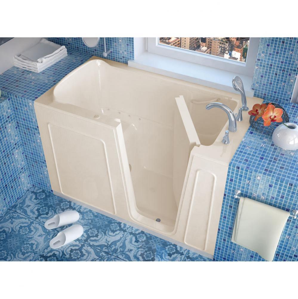 MediTub Walk-In 32 x 60 Right Drain Biscuit Air Jetted Walk-In Bathtub