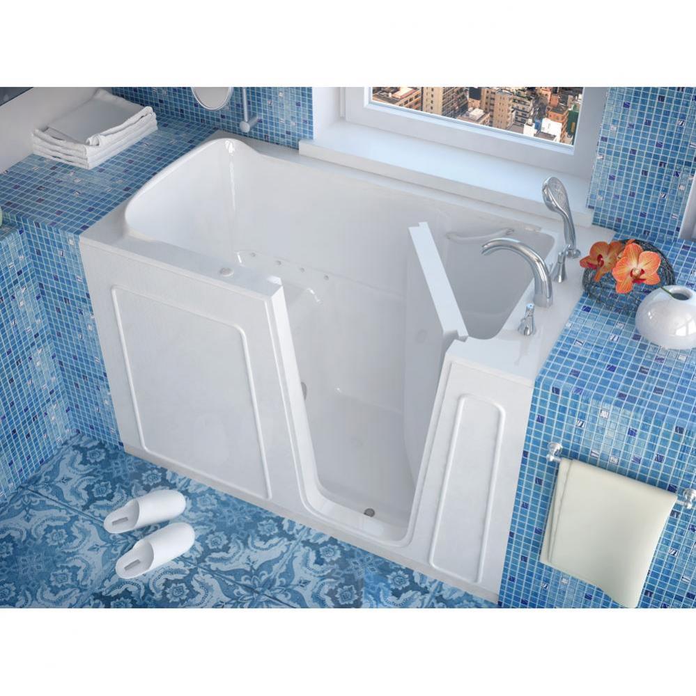 MediTub Walk-In 32 x 60 Right Drain White Air Jetted Walk-In Bathtub