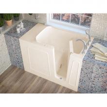 Meditub 2653RBA - MediTub Walk-In 26 x 53 Right Drain Biscuit Air Jetted Walk-In Bathtub