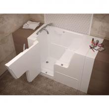 Meditub 2953WCALWA - MediTub Wheel Chair Accessible 29 x 53 Left Drain White Air Jetted Wheelchair Accessible Bathtub