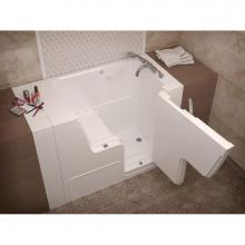 Meditub 2953WCARWA - MediTub Wheel Chair Accessible 29 x 53 Right Drain White Air Jetted Wheelchair Accessible Bathtub