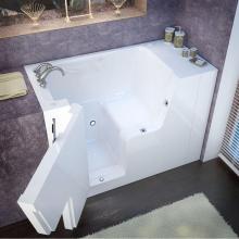 Meditub 2953WCALWS - MediTub Wheel Chair Accessible 29 x 53 Left Drain White Soaking Wheelchair Accessible Bathtub