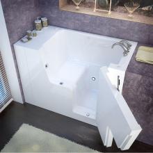 Meditub 2953WCARWS - MediTub Wheel Chair Accessible 29 x 53 Right Drain White Soaking Wheelchair Accessible Bathtub