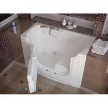 Meditub 3060WCALWA - MediTub Wheel Chair Accessible 30 x 60 Left Drain White Air Jetted Wheelchair Accessible Bathtub