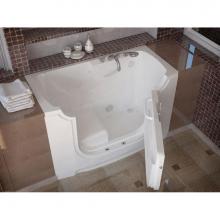 Meditub 3060WCARWA - MediTub Wheel Chair Accessible 30 x 60 Right Drain White Air Jetted Wheelchair Accessible Bathtub