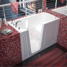 Meditub 3260LWH - MediTub Walk-In 32 x 60 Left Drain White Whirlpool Jetted Walk-In Bathtub