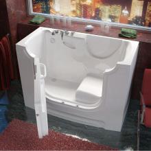 Meditub 3060WCALWS - MediTub Wheel Chair Accessible 30 x 60 Left Drain White Soaking Wheelchair Accessible Bathtub