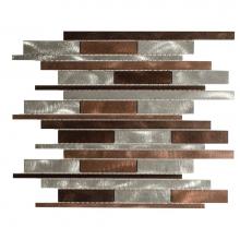 Merola Tile GMETABRCKNO - G-276 Metallic Noce Brick 11sf/cs
