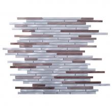 Merola Tile GMETASLEENO - G-322 Metallic Noce Sleek 11sf/cs