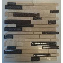 Merola Tile GVCRSBRCKNO - G-906 Cristallo Staggered Noce 1.08sf/sh