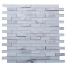 Merola Tile GVEMBMIXDCS - G-320 Vetro Marmi Carrara & Steel Mixed