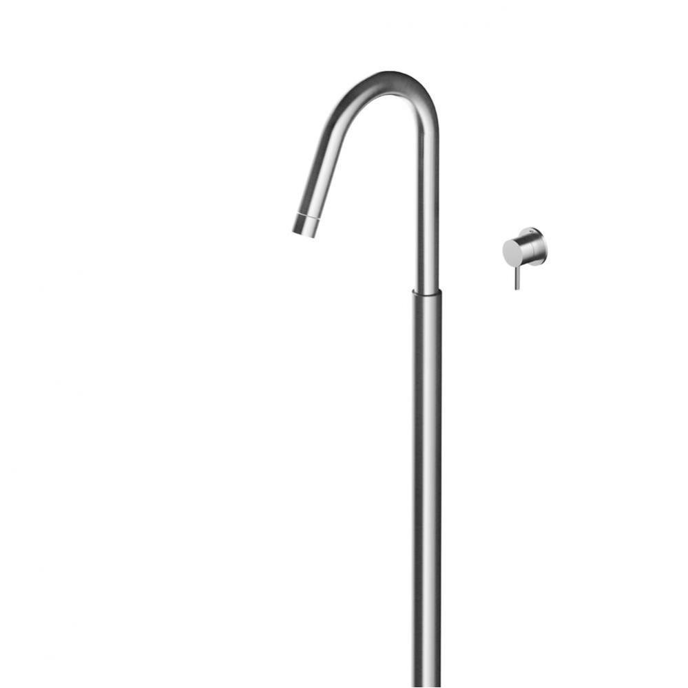 Basin Column T Spout - Wall single lever Mixer- no waste - Matte