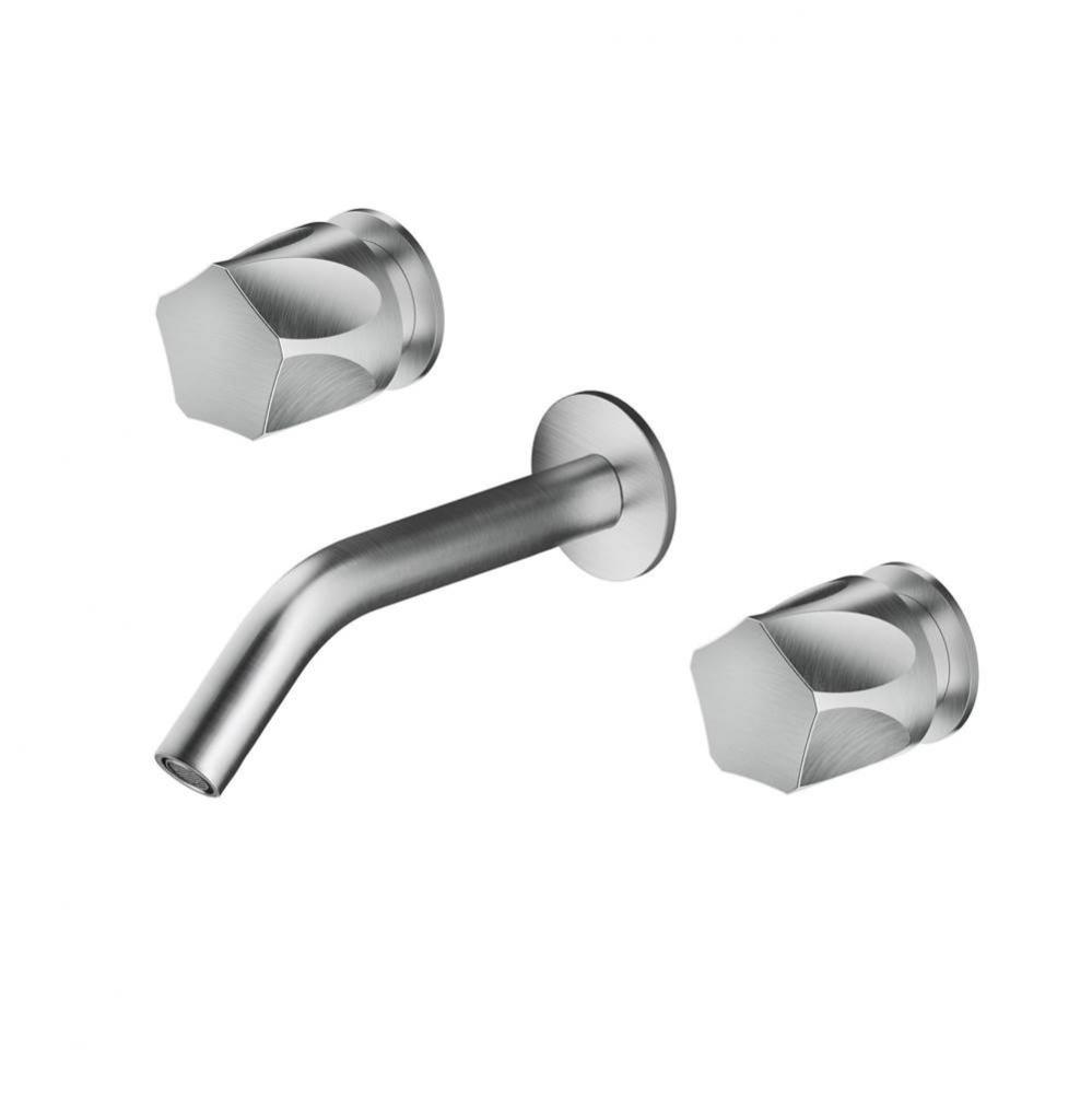 3 hole wall mounted mixer - no waste - Matte