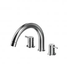 MGS MB508-M - Deck mounted 3 hole tub filler 3/4 valves - Matte