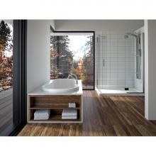 Neptune Rouge 15.22222.000015.10 - BERLIN bathtub 32x66, Rouge-Air, White