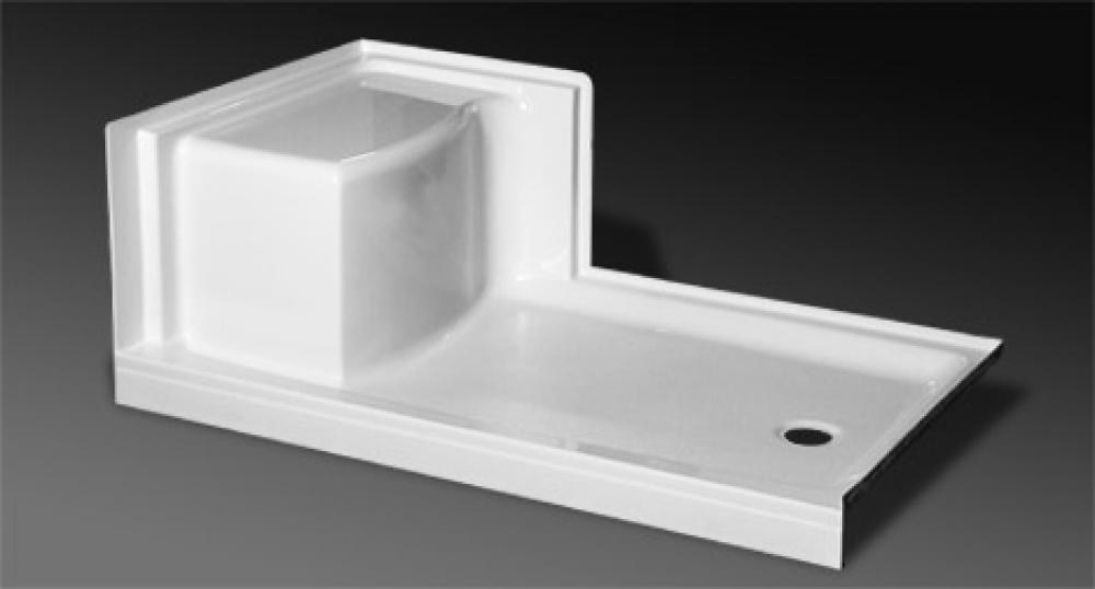 G 60x36 LDrn RSeat Shower Base