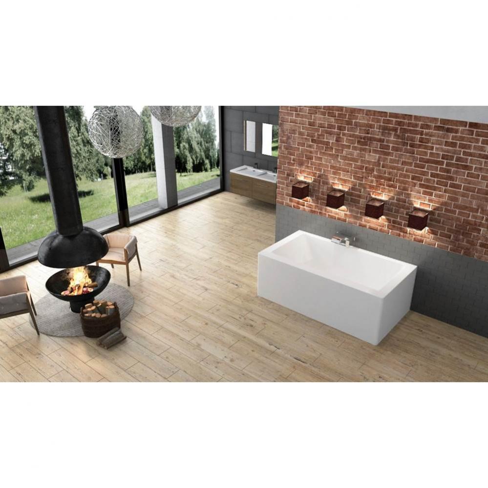 Loft 3 Sides (Front, Left And Right) 60 x 31, Soaking Bathtub, Glossy White