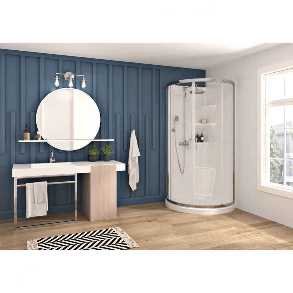 Reality 1 piece 34 x 34,  Shower Enclousure, Glossy White