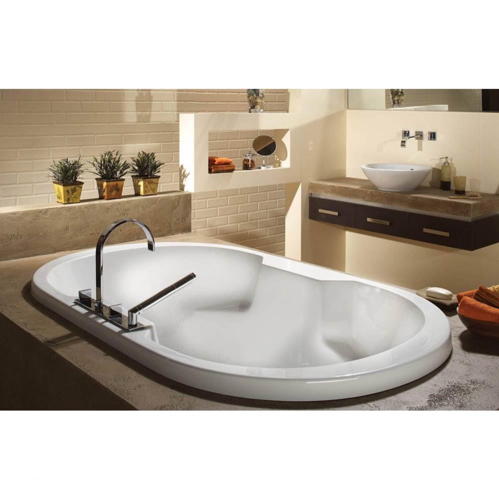 Sophia Deck Mount 66 x 36, AeroMassage Bathtub, Glossy White